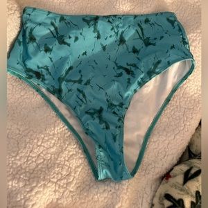 Tie dye bikini bottom high waisted